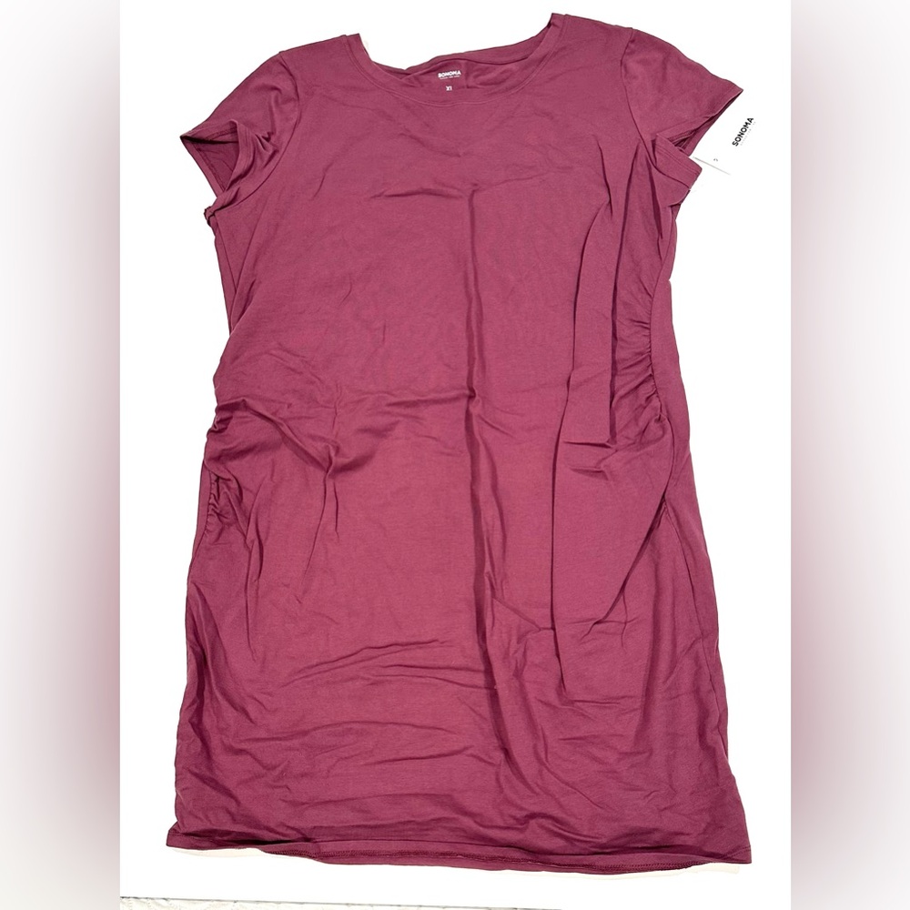 XL Sonoma NWT Everyday Tee Dress in Berry Color